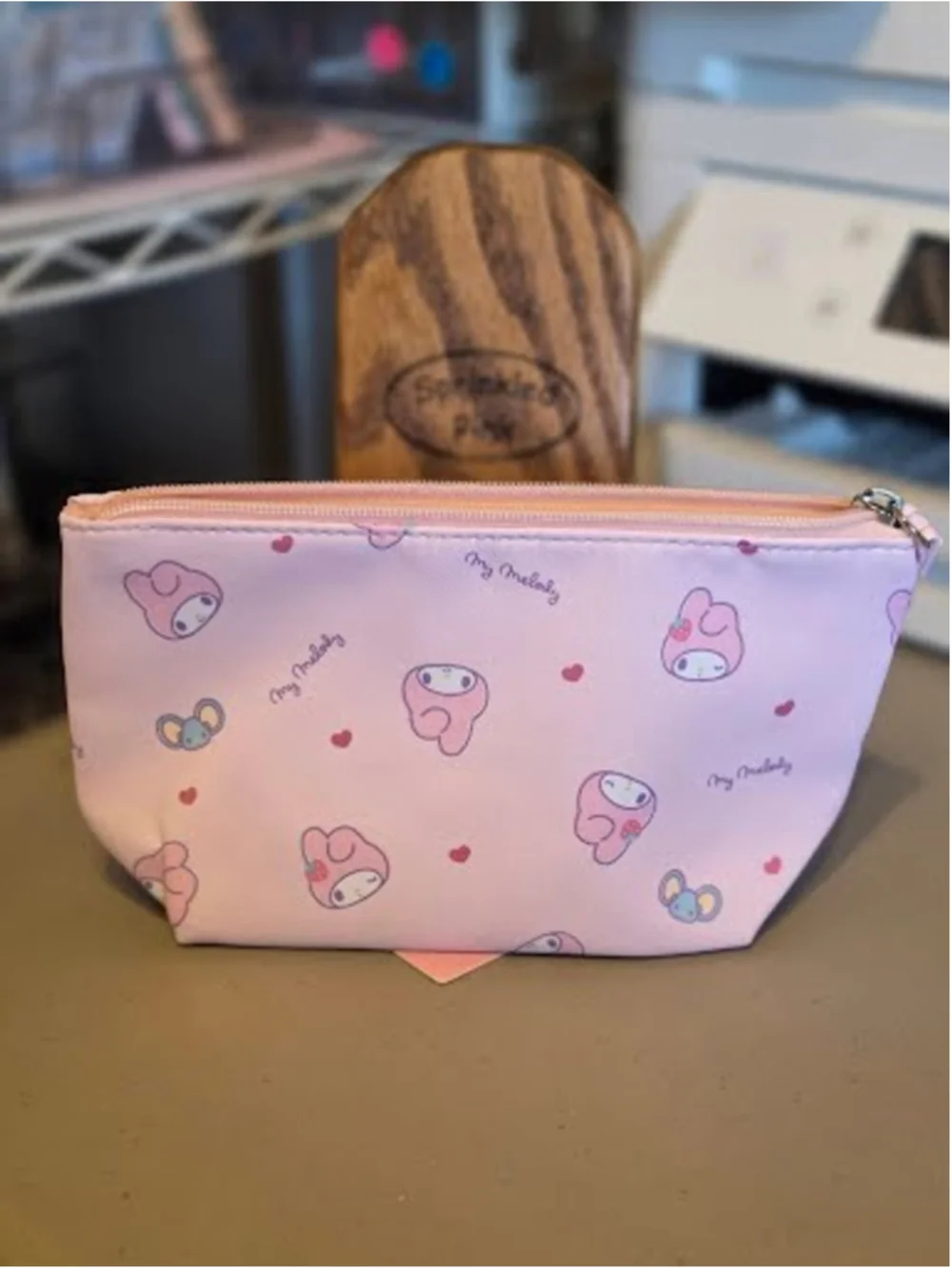 #MEL-2387 My Melody Licensed Zippered Pencil Pouch Wristlet